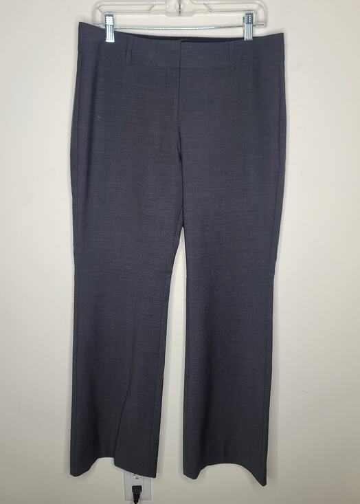 Ann Taylor Pants - Ann Taylor grey flat front straight leg career dress pants - 10P 10 petite